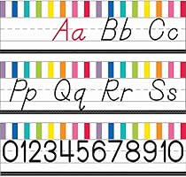 Schoolgirl Style | Just Teach D'Nealian Alphabet Line Bulletin Board Set | Printable