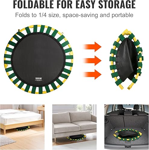 Miniatura 5 de VEVOR 3FT Trampoline for Kids, 36" Trampolines Indoor/Outdoor Trampoline for Toddlers, Foldable Mini Baby Jump Toy with Foam Handle, Recreational