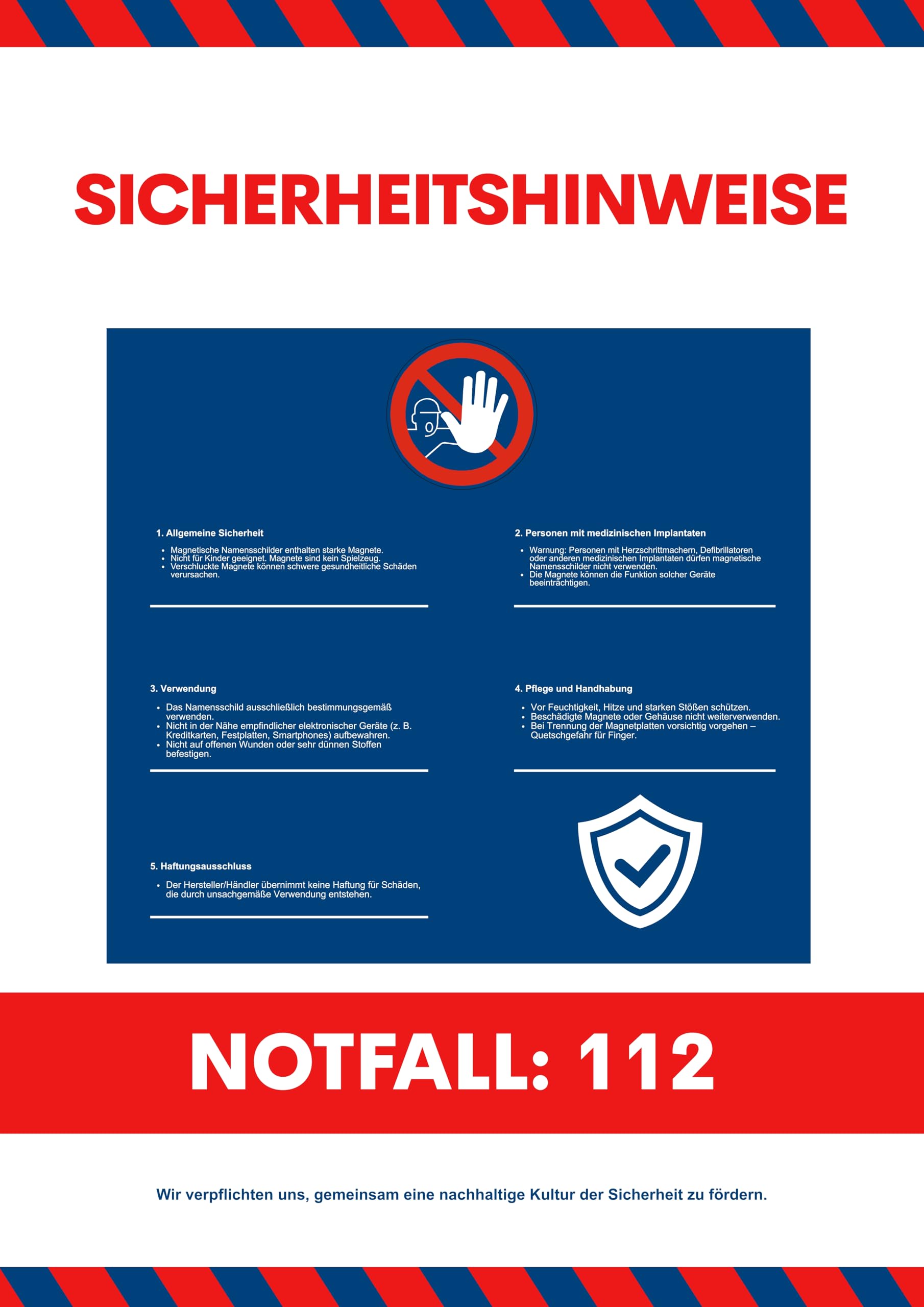 Liebert 20 Stück Magnetische Namensschilder 75x30mm – Wiederverwendbare Namensschilder mit starkem 3-Punkt Neodym Magnet – Transparente Acryl Badge Holder ohne Nadeln – Für Büro, Schule & Konferenzen