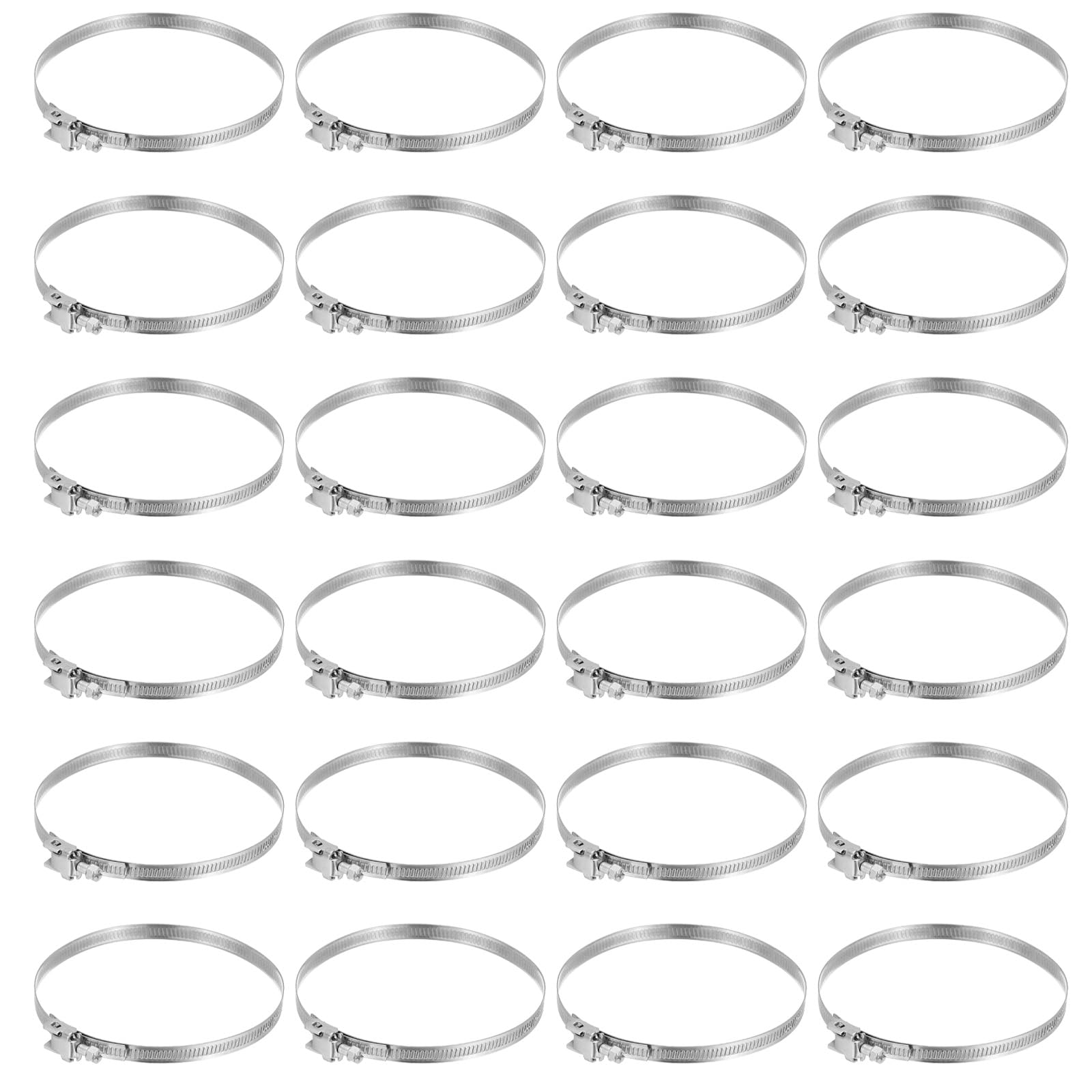PATIKIL Abrazadera Ajustable Para Manguera De 4 Pulgadas 40 Piezas Abrazadera De Conducto De Aire De Acero Inoxidable Abrazaderas Para Manguera Con Accionamiento Por Tornillo