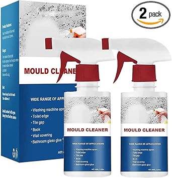 AUJ 2PCS Mould Cleaner Spray,Mould Cleaner Foam Spray,Powerful Multi-purpose Foam Cleaner,Spray Cleaner For Household Kitchen,Bathroom,Wall,Ceiling Stains Cleaner