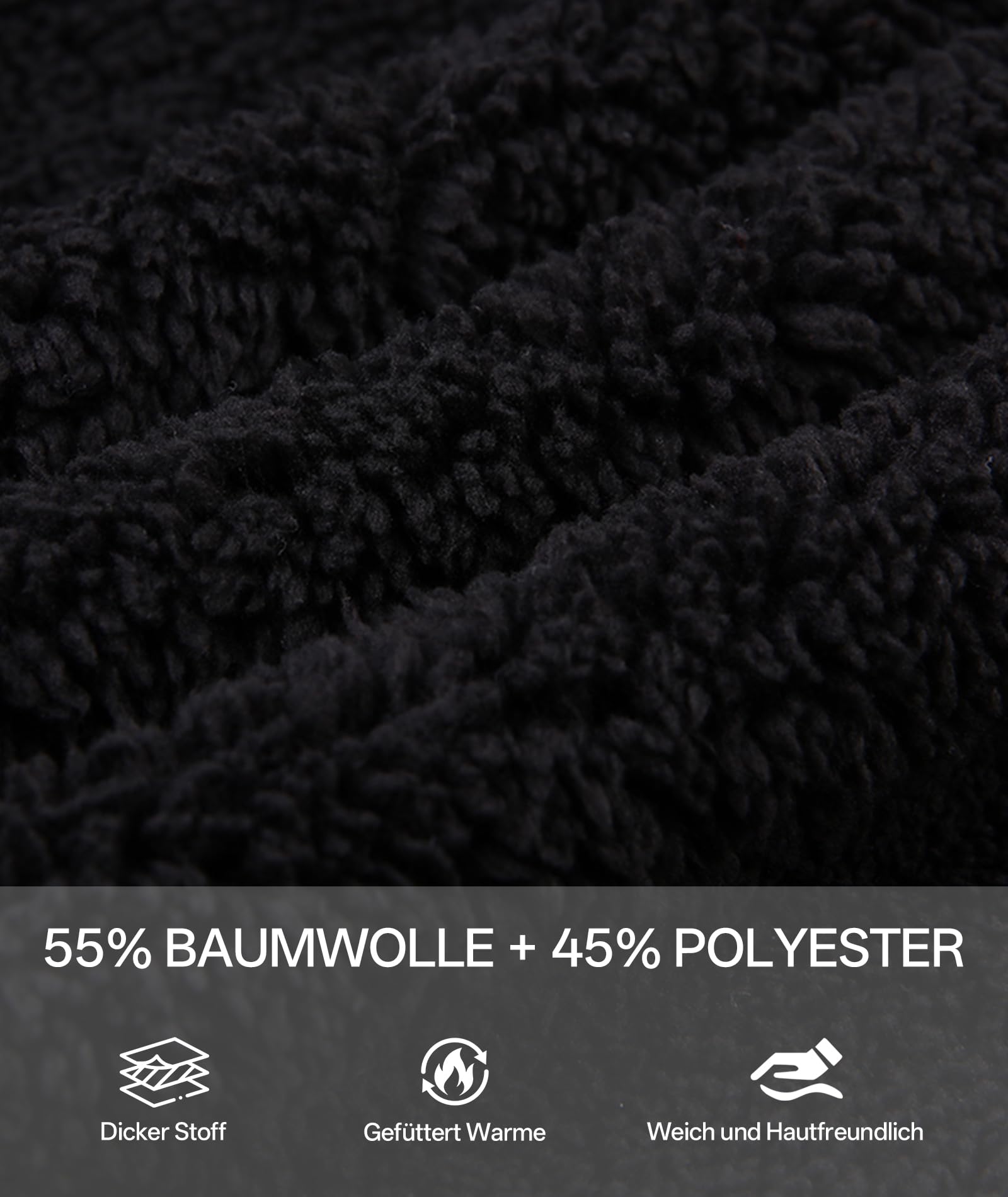 GEEK LIGHTING Felpa Donna con Cappuccio Foderata in Pile Calda Giacca Invernale con Zip Felpa Pile Donna Teddy Hoodie con Cerniera Sweatshirt Inverno Autunno S-2XL