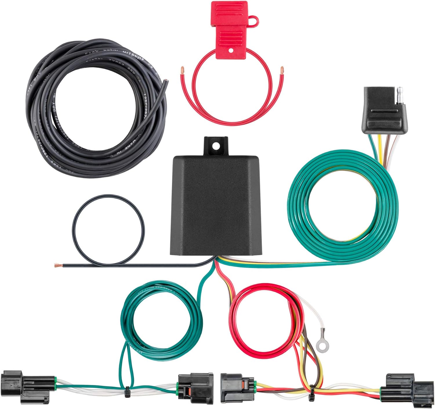 CURT Manufacturing 56402 VehicleSide Custom 4Pin Trailer Wiring Harness for Select Honda