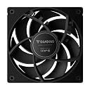 GAMDIAS Notus M1-1201 120mm Black PWM Fan | Daisy-Chain PWM Sharing, Closed-Loop Technology for Steady RPM on Cooler, Low-Noise Operation (Max. 1600RPM @25dBA), Anti-Vibration Pads, Black gallery image
