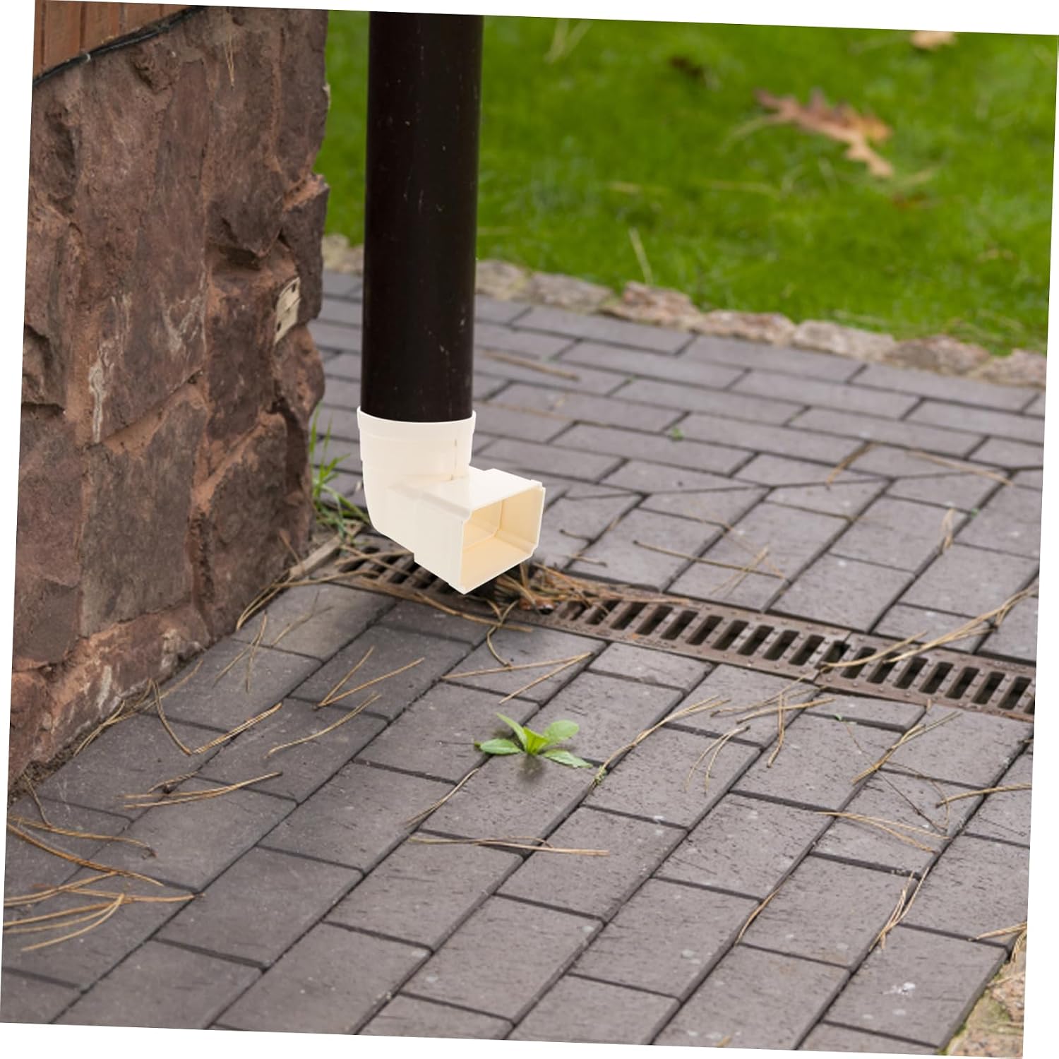 Square Drainage Pipe Elbow Pvc Gutter Downspout Adapter Rainwater Collector System