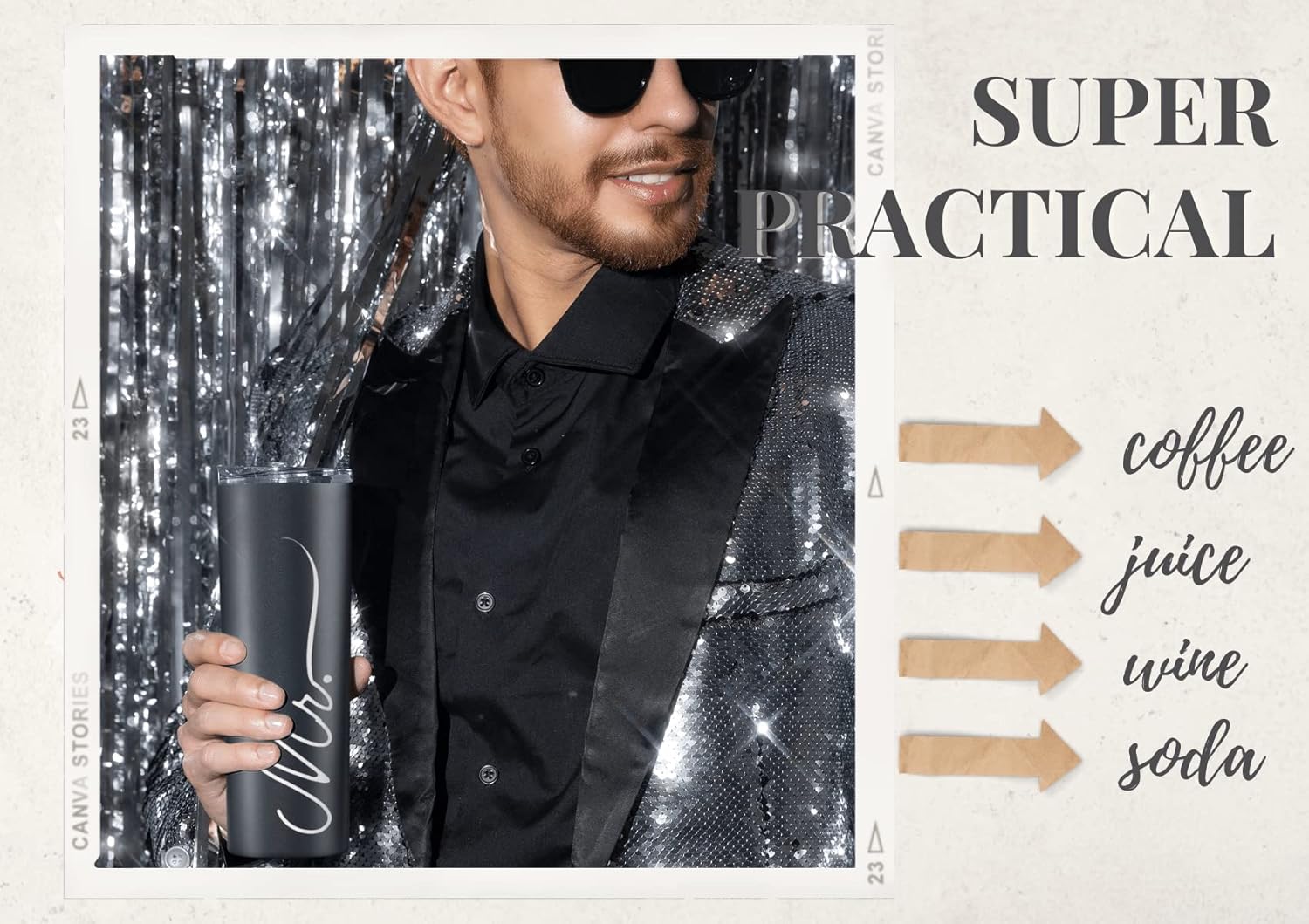 Onebttl Wedding Gifts for Couples, Insulated Stainless Steel Wine Tumblers Set with Lid & Straw, for Newlywed, Ideal for Engagement, Anniversary - Mr & Mr, Gay Couple Gifts - Image 3