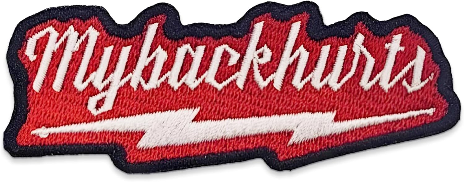 My Back Hurts Embroidery Patch - Funny Meme Embroidered Patches, Military Tactical Morale Patch with Hook and Loop Fastener, Cute Patches for Backpacks, Jeans, Jackets, Vests, Hats & More