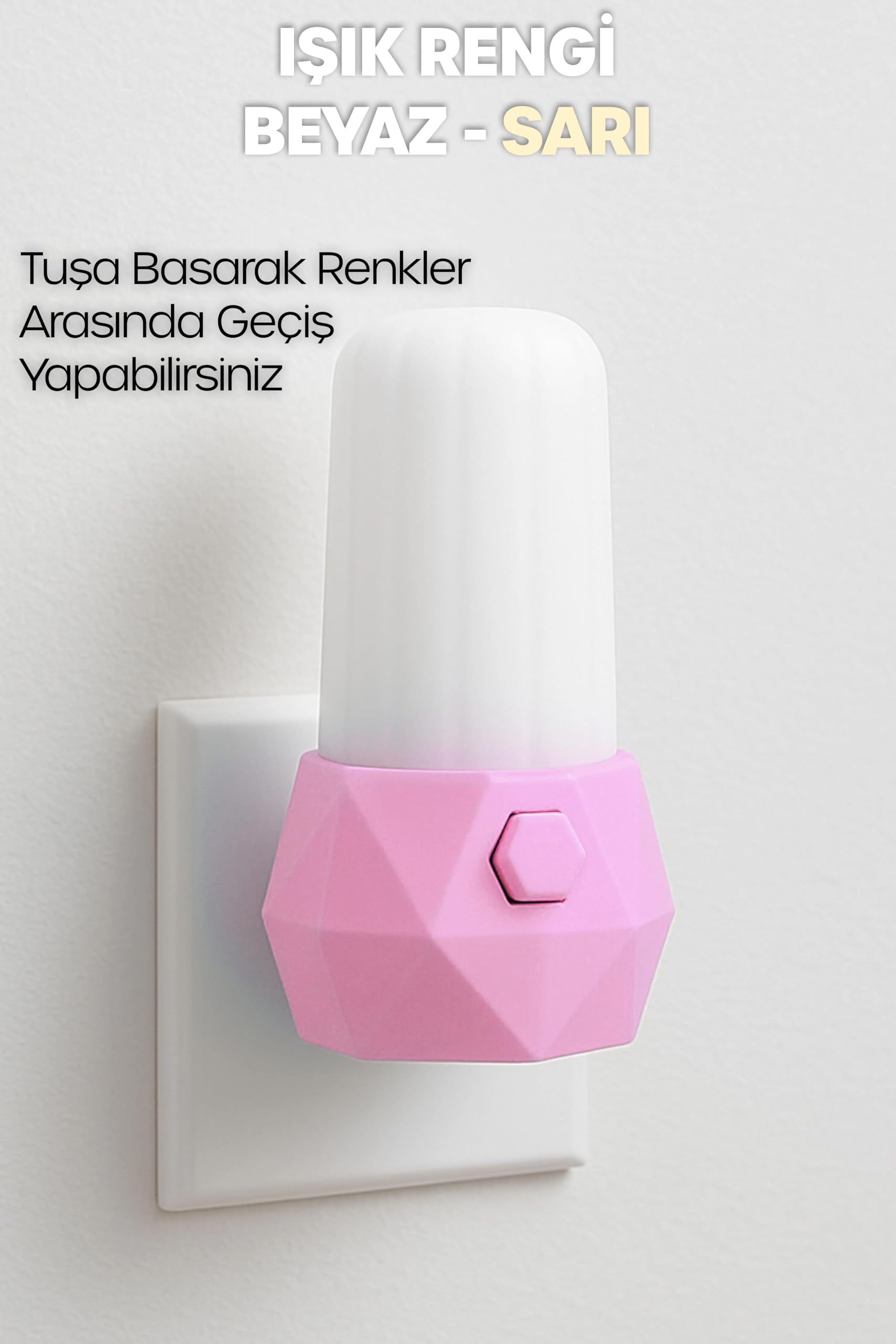 Promosyonca Prizma Gece Lambası (Pembe)