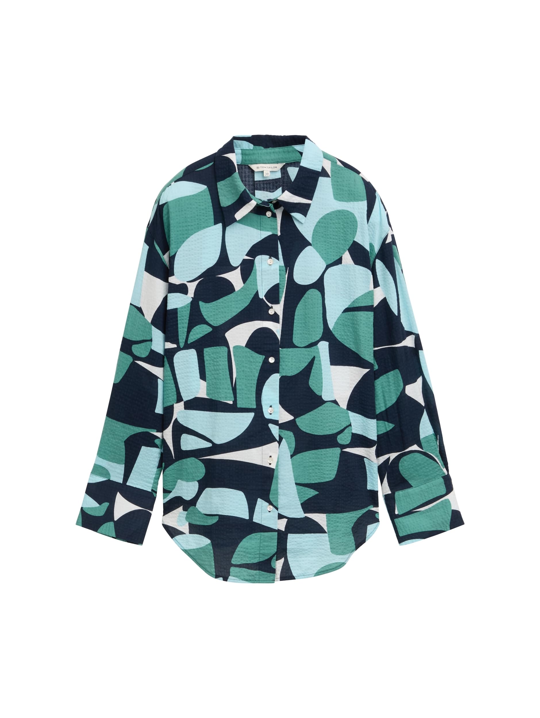 Tom Tailor Women's 37800 - Green Dots And Shapes Design Blouse, 16