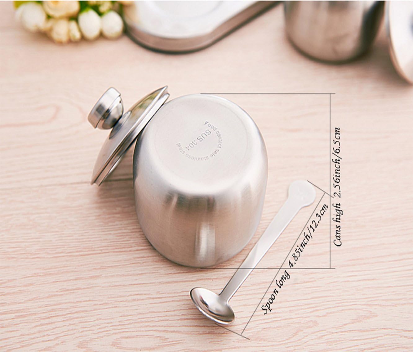 Get Popular Offer Tenta Kitchen 18/8 Stainless Steel Seasoning Containers Set Spice Jar Spice Rack Condiment Cruet Bottle Salt Pepper Sugar Storage Organizers with 3 Serving Spoons And Non-slip Base Exclusive Discount 60% Price Tenta Kitchen 18/8 Stainless Steel Seasoning Containers Set Spice Jar Spice Rack Condiment Cruet Bottle Salt Pepper Sugar Storage Organizers with 3 Serving Spoons And Non-slip Base