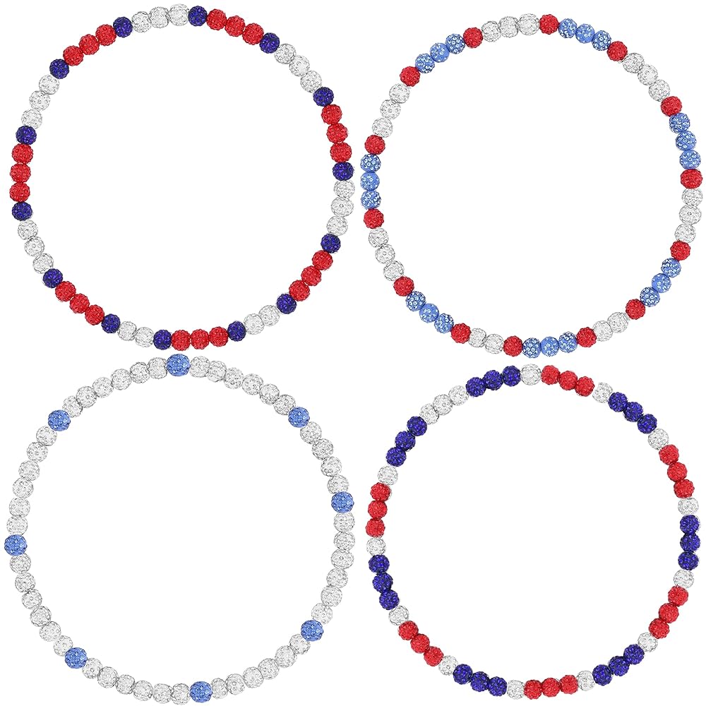 Baseball Bling Bracelets Landical 12 Pcs Bling Baseball Necklace Ice Beaded Baseball Necklace Cool Gifts Bulk For Team Players Lovers Fans