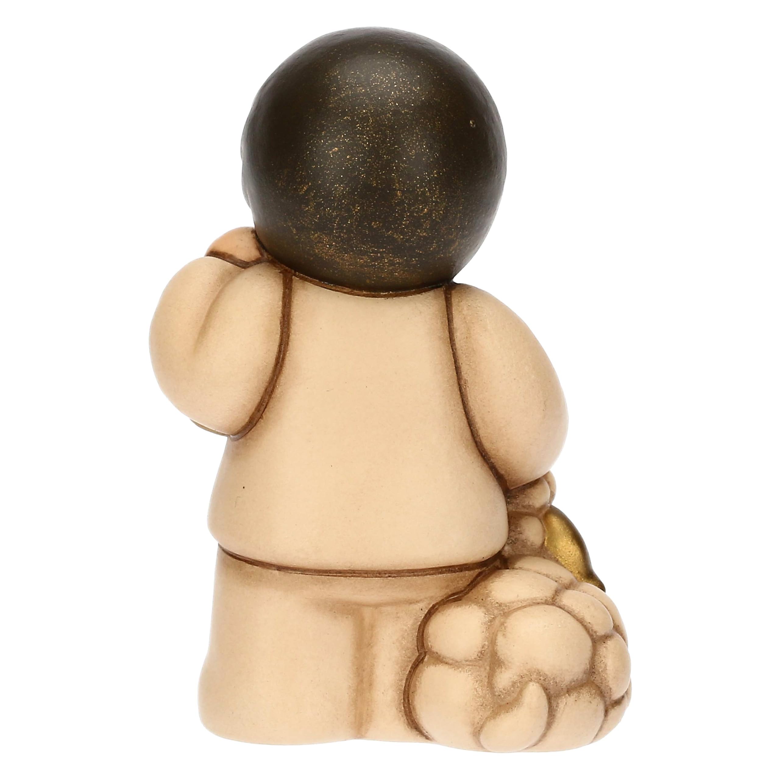 THUN - Bimbo con lanterna - ceramica - Collezione Presepe Classico - 4,5 x 3,4 x 6,5 cm