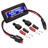 150A Watt Meter Power Analyzer, High Precision RC with Digital LCD Screen&2 Sets of 45amp Power Pole Connectors for Voltage (V) Current (A) Power (W) Charge(Ah) and Energy (Wh) Measurement