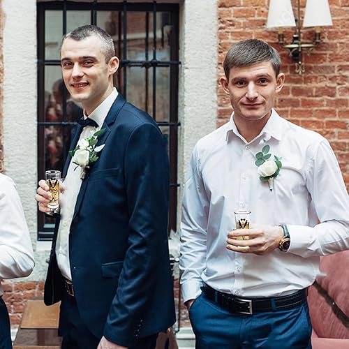 Miniatura 6 de Juego de 8 vasos de chupito para padrinos de boda, con capacidad para 2 onzas.