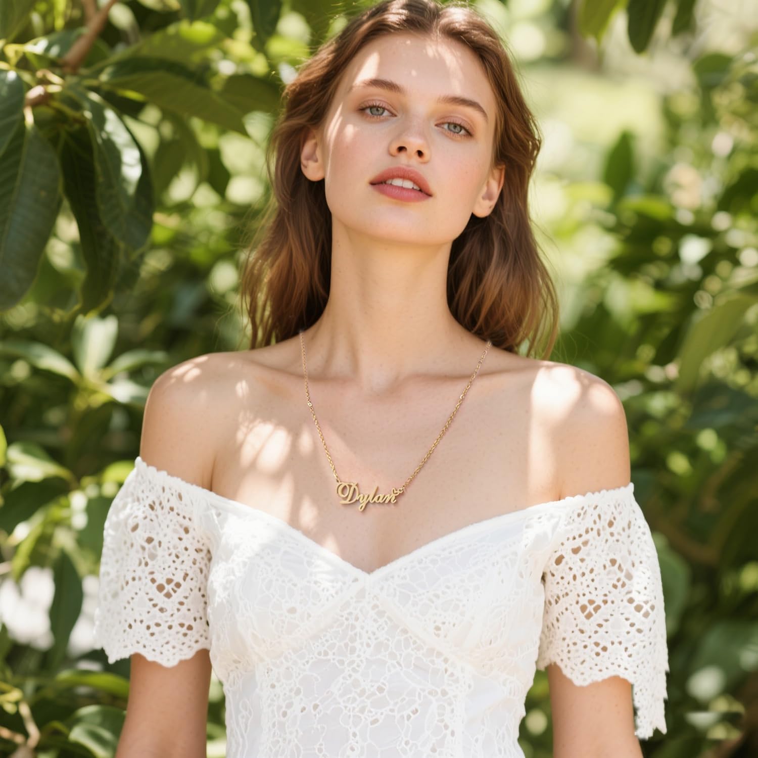 HUAN XUN Personalized Name Necklace Custom Stainless Steel Engraved Dainty Pendant Gift for Mom Wife Birthday Valentine's Day Jewelry - Image 2