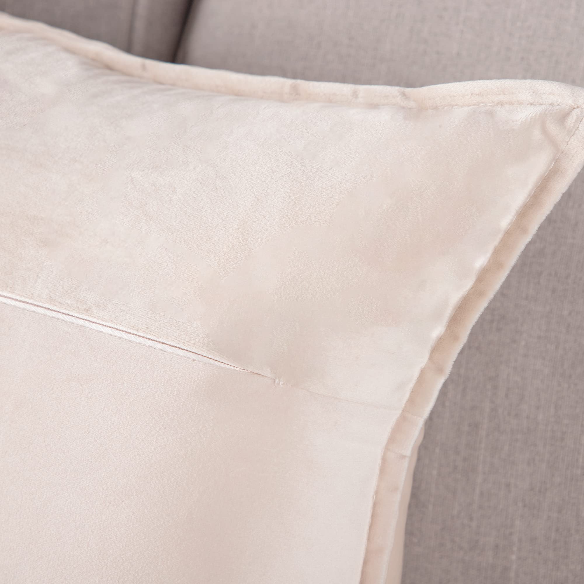 Federe Cuscini Velluto 50x50 Cm | Set 2 Pezzi, Rosa Chiaro, Per Divano E Letto - Foto 7