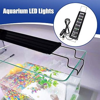 Fish Tank LED Light Decorative Adjustable 10-Level Brightness Fish Tank | LED Aquarium Light for Plants Lighting for Kids Room, Living Room, Home, Den, Dorm
