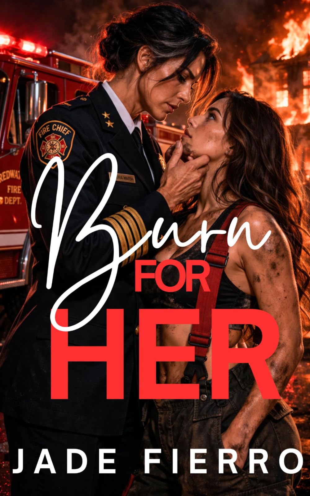 Burn for Her: A Dark Sapphic/Lesbian Firefighter Romance (Redwater City Fire Dept.)