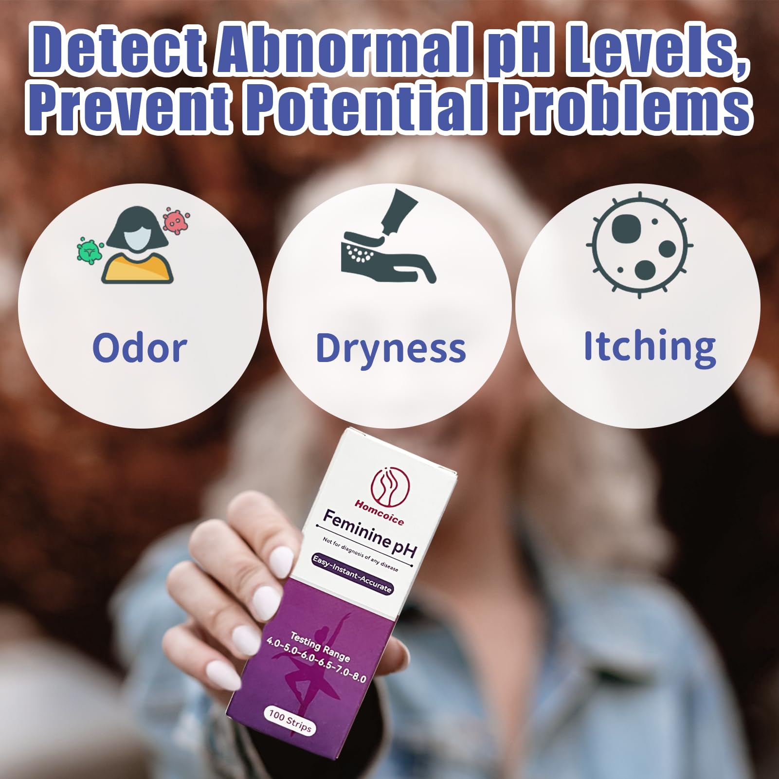 Bandelette pH (100 pièces) Test pH Féminin pour surveiller l’acidité précise et l’équilibre alcalinité