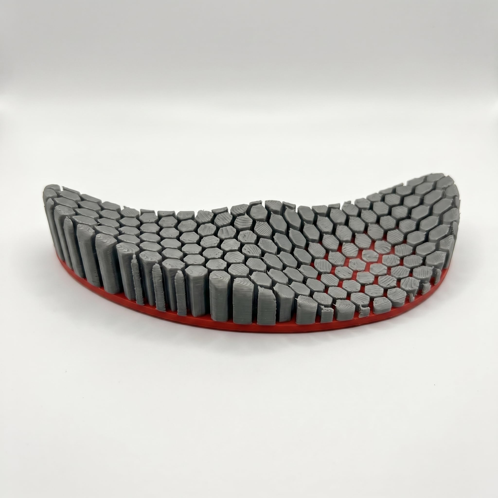 Keep Mouse Wrist Rest, Ergonomic Honeycomb Design, Flexible Hexagonal Cushion, Compact Support Pad for Office, Gaming and Home Use, Grey and Red-image-41