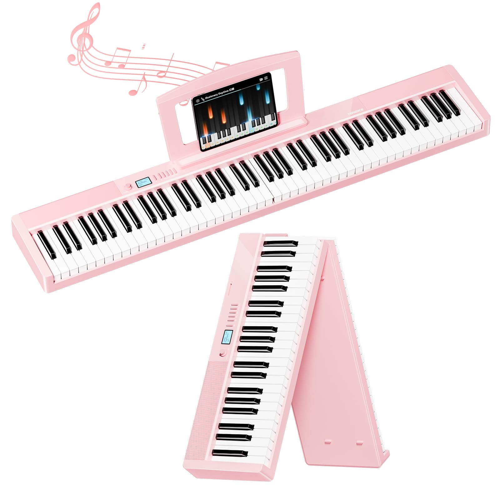 Amazon | TERENCE 電子ピアノ 折り畳み 88鍵タッチレスポンス鍵盤 5W 