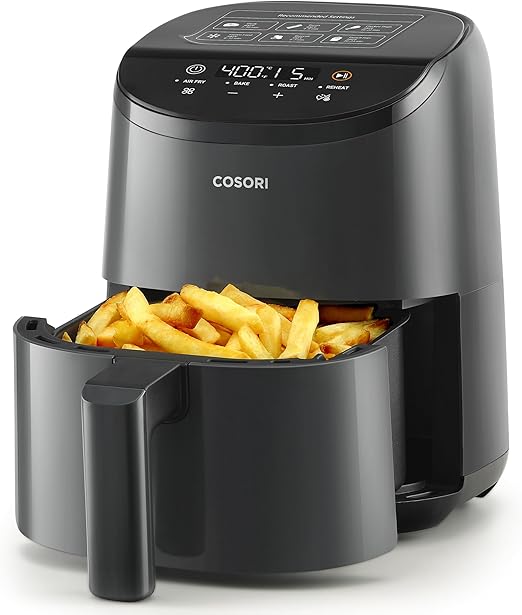 COSORI Air Fryer 2.1 QT, Small & Mini 4-in-1 airfryer Ideal for Simple Meals and Snack, Easy to Leftover Food to Crispy, Up to 97% Less Oil, 30 In-App Recipes, Nonstick & Dishwasher-Safe Basket