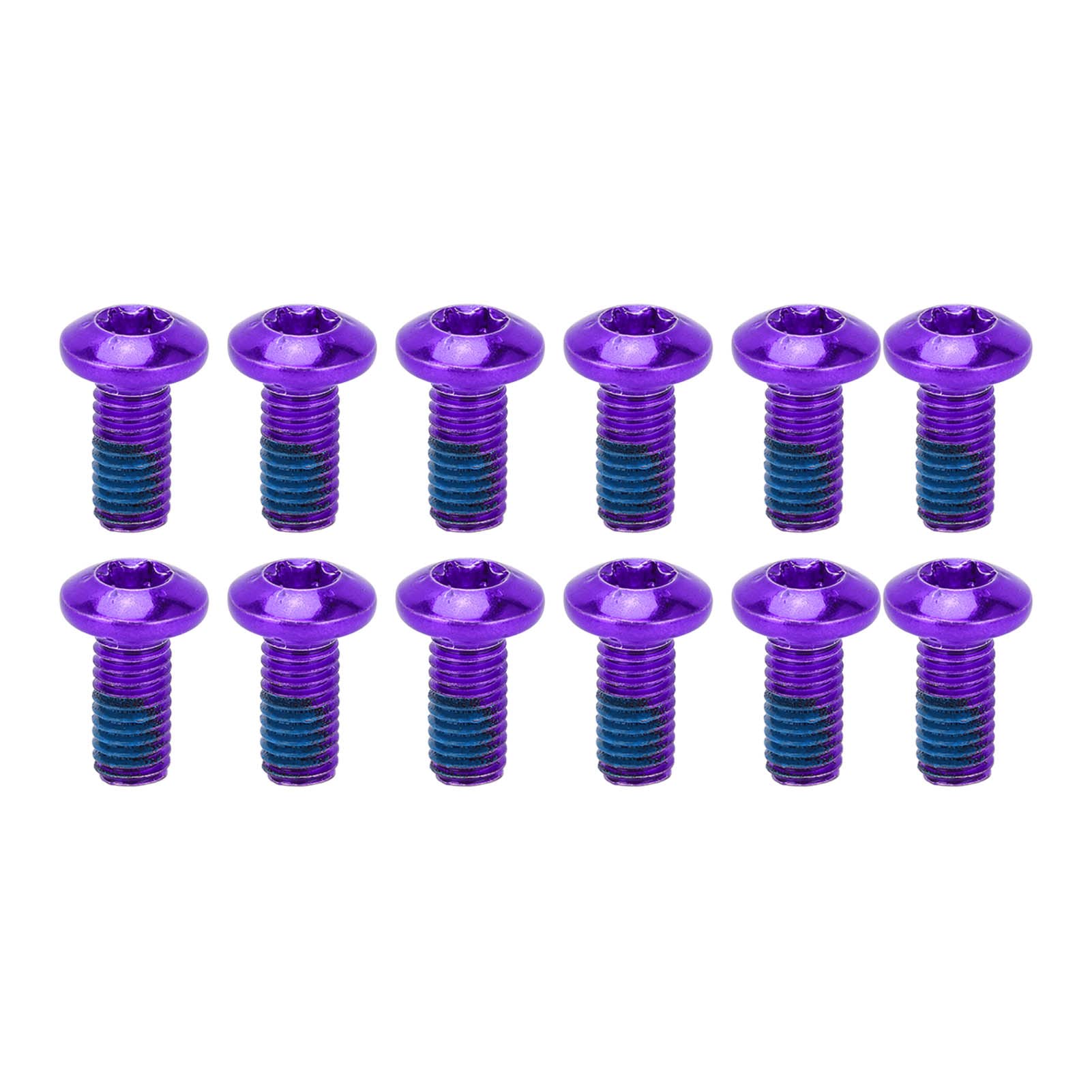 Bnineteenteam Disc Brake Rotor Bolts, 12 Pcs Aluminium Alloy Disc Brake Rotor Bolts Disc Brake Rotor Bolts Screws for ()