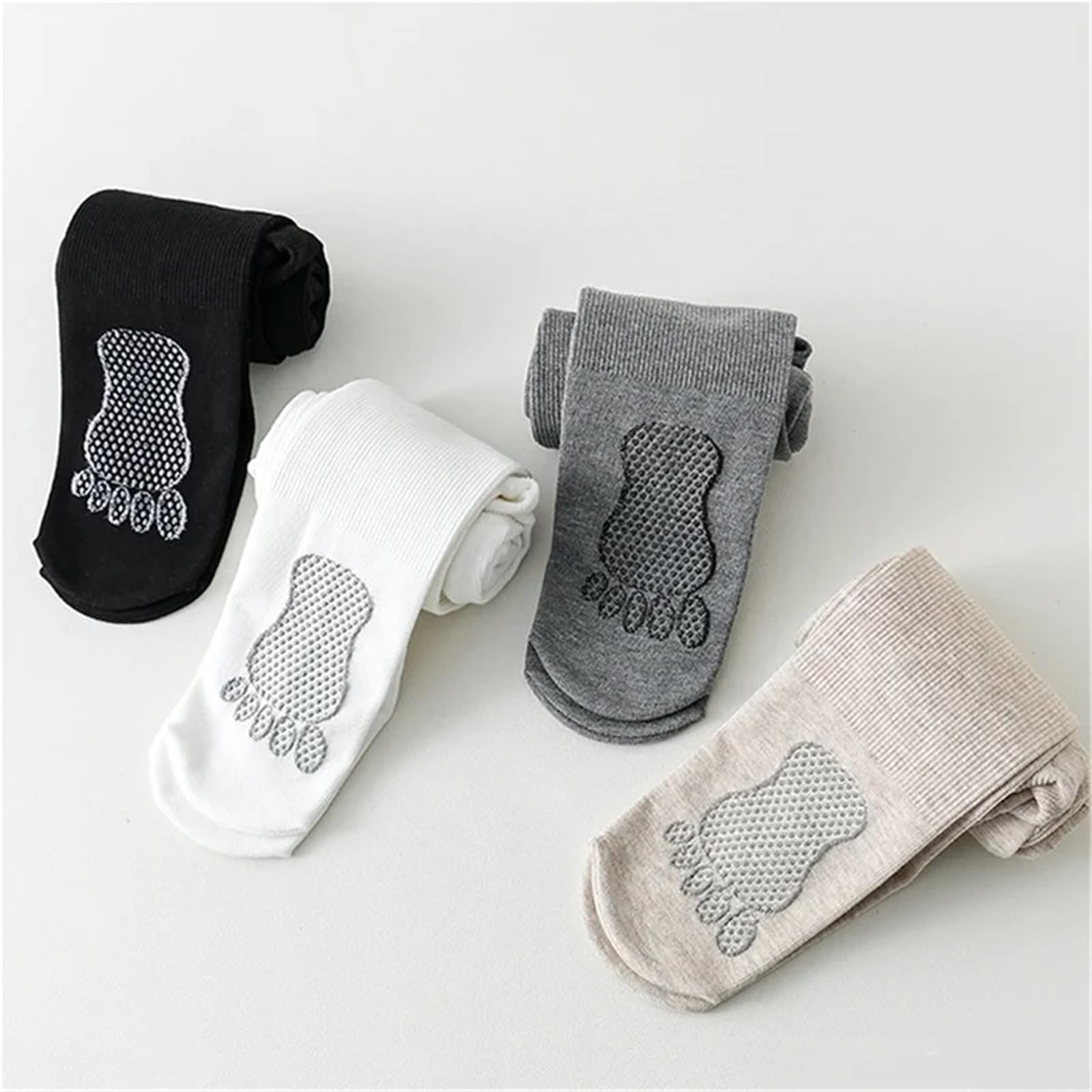 Medias Sólidas for Niñas - Medias de Baile Antideslizantes | Leggings cómodos y elásticos for 3-15 años(Black,12-15Y(XXL))
