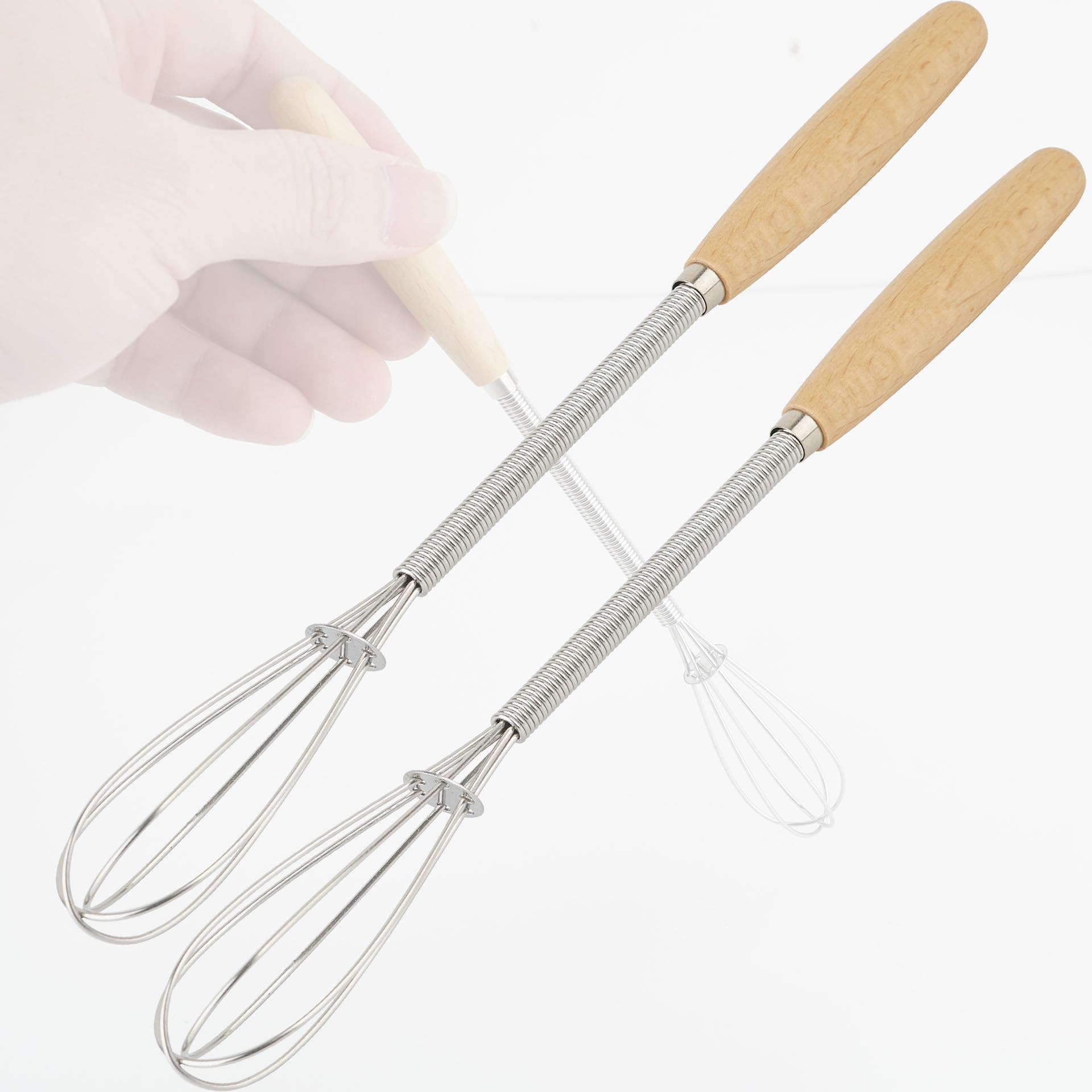 Baderke 6 Inch Mini Whisk Bulk Small Whisks for Cooking 304