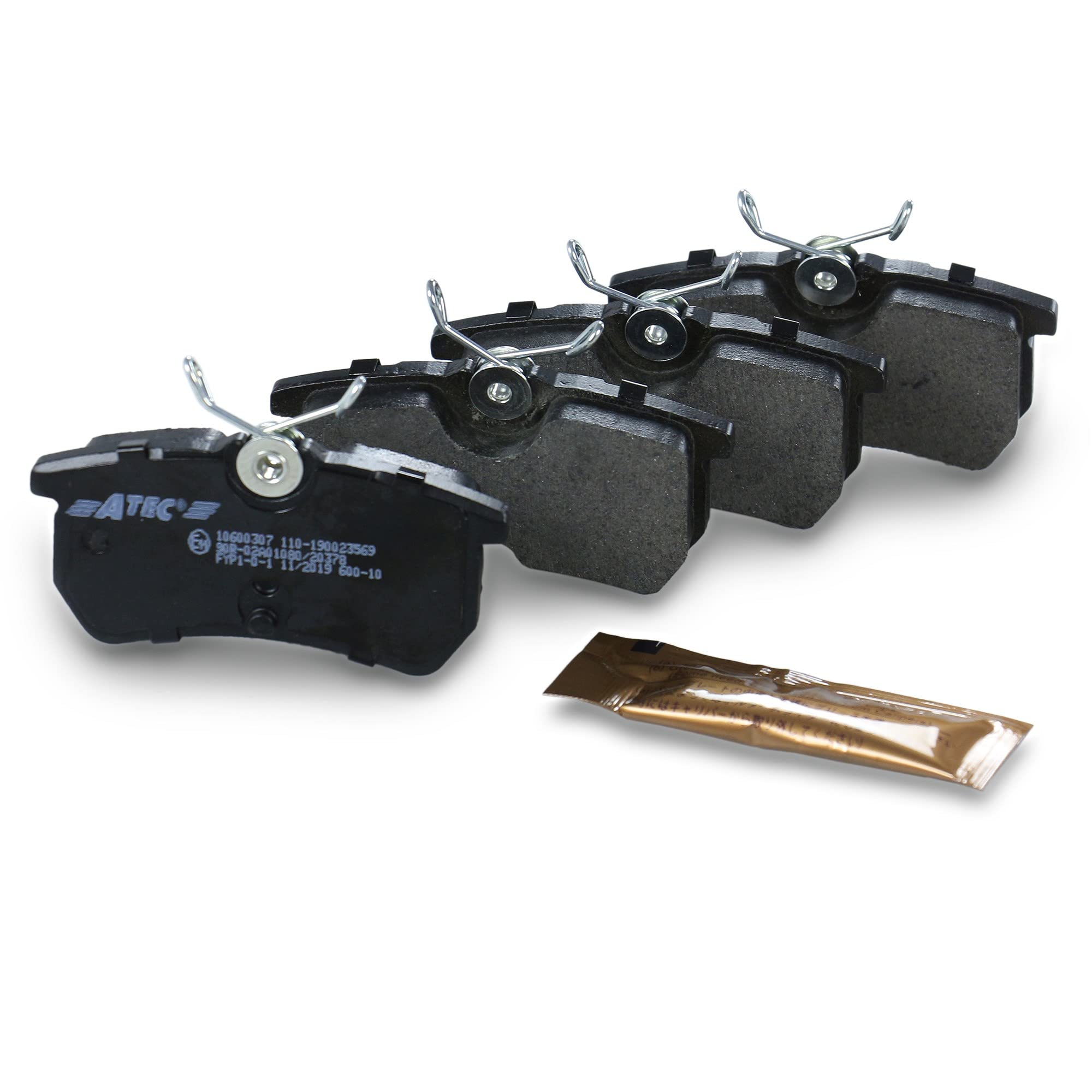 ATEC Germany Juego de frenos eje trasero incl. discos de freno Ø 253 mm | Compatible con: FORD FIESTA V, FIESTA VI, FOCUS I, FOCUS I Trimestre, Focus I Turnier