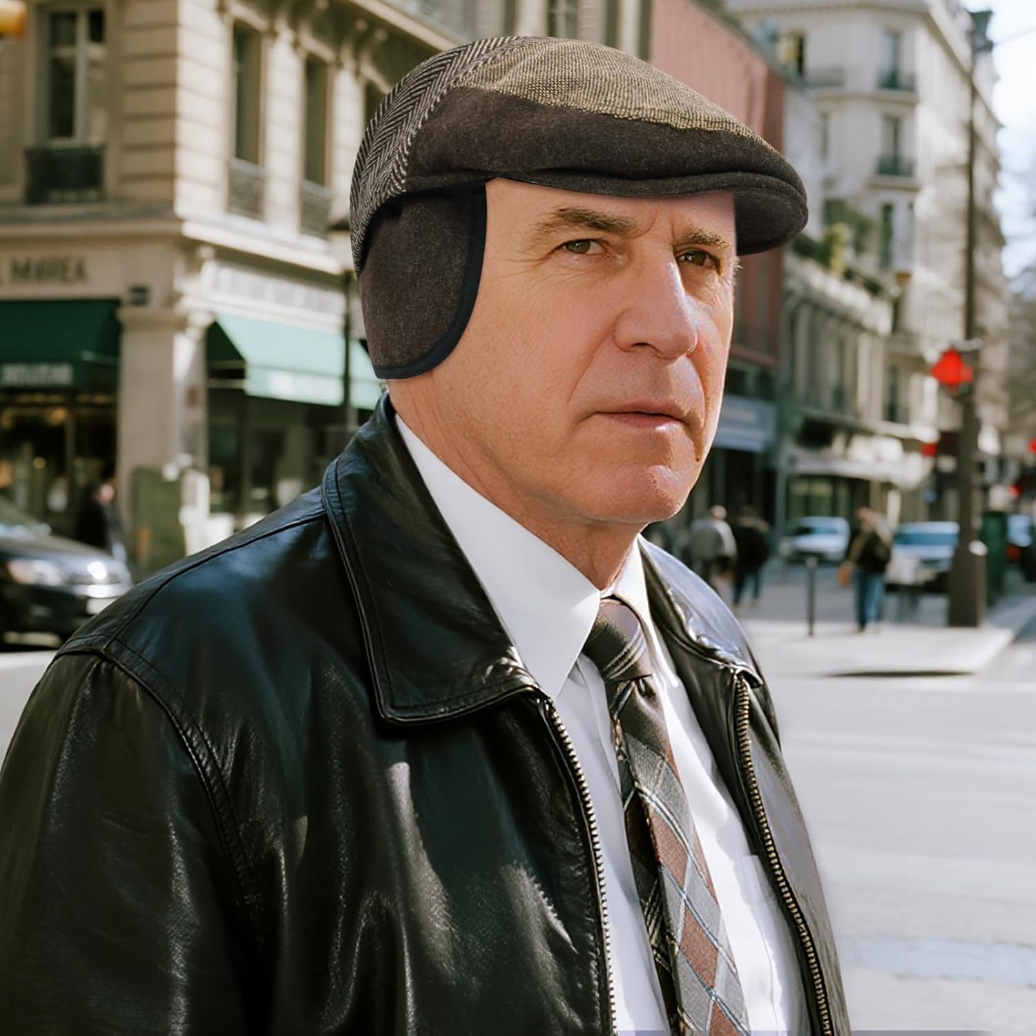 DOCILA Newsboy Cap for Men with Earflap British Plaid Tartan Flat Ivy Hat 1920s Costume Golfing Fishing Driving Cabbie Beret - Image 2