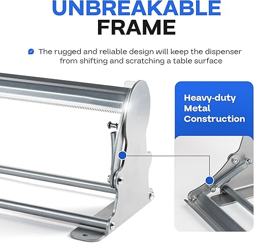 Miniatura 3 de IDL Packaging Dispensador y cortador de rollos de papel kraft de 36 pulgadas para rollos de hasta 36 pulgadas de ancho y 9 pulgadas de diámetro,