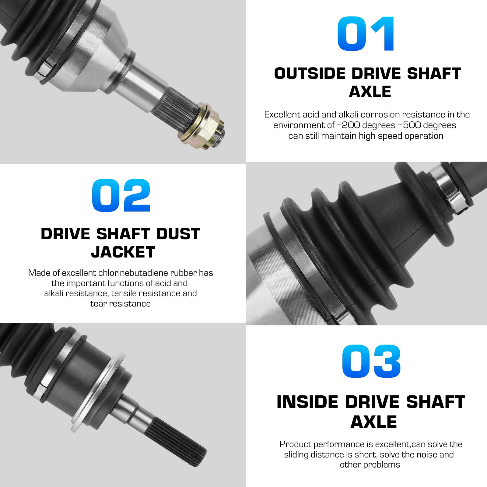 East Lake CV Axle & Wheel Bearing Kit For Can-Am Outlander 450-1000 (2013-2018)
