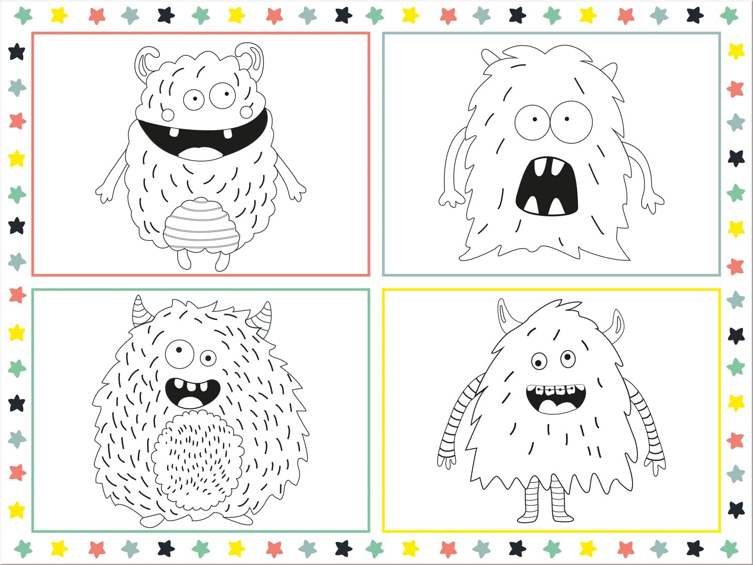 Folat 68340 Monster Bash Colouring Placemats - 6 Pieces