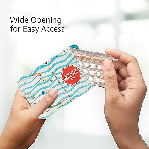 Miniatura 4 de Primo Lines Pastillero discreto anticonceptivo, funda organizadora compacta de 4.4 x 3 pulgadas, se adapta a paquetes de píldoras estándar