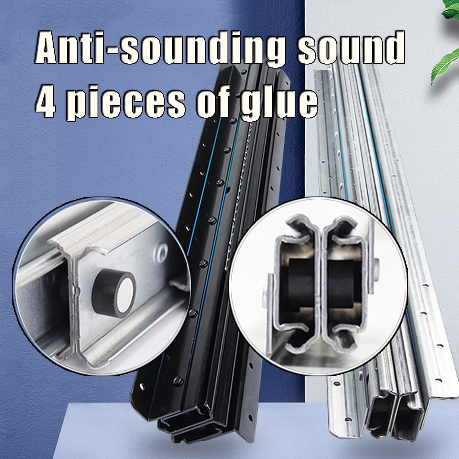 Tale di scorrimento del cassetto pesante, rotaia scorrevole del cassetto del cassetto inferiore, silenzioso e liscio, resistente, durevole da 120 kg, edifici, ville, compagnie di miglioramento domesti