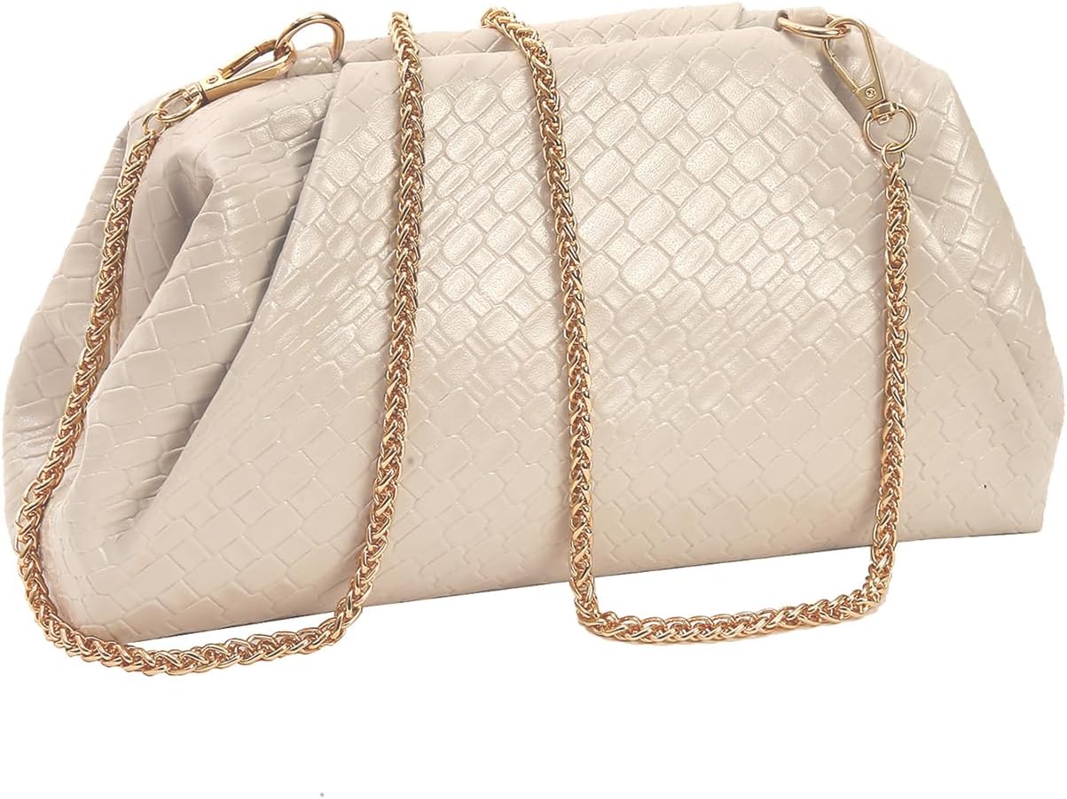 Clutch Purse Evening Bag for Women Formal PU Leather Handbag for Wedding Party Prom Pageant