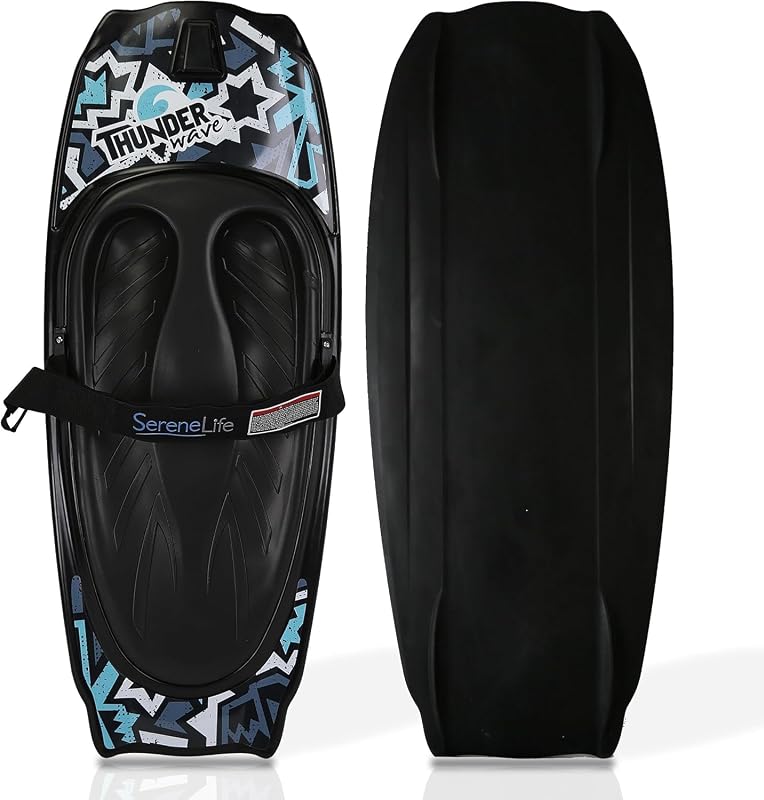 SereneLife Tavola da Surf Kneeboard con Gancio e Cinghia per Bambini e Adulti, Sport Acquatici e Ideale per Attività in Barca, Waterboarding, Boogie Boarding in Ginocchio e Knee Surf