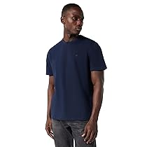 Calvin Klein Jeans SS Classic Monogram Tee LV04RD254G T-Shirt da Uomo, Blu (Zaffiro Scuro), L, Blu (Zaffiro Scuro), L