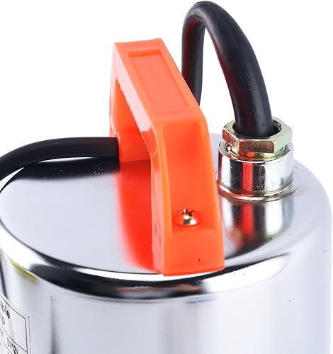 Miniatura 7 de Amarine Made DC 12V Farm & Ranch Bomba de agua solar Bomba de refuerzo de pozo sumergible Bomba de pozo profundo de elevación de 26 pies (naranja)