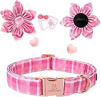 Vista 42 de Lionheart glory Collar de perro con bandera estadounidense, collar de flores para perro del 4 de julio, resistente y ajustable, collar patriótico