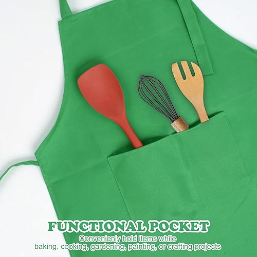Miniatura 4 de SUNLAND Juego de delantal y sombrero para niños, delantal de chef para cocinar, hornear y pintar