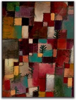 OKRA Paul Klee Redgreen And Violet Yellow Rhythms Poster Abstract Wall Art Master Vintage Painting Print Modern Home Decor Bedroom Living Room Office Cool Wall Decor Unframed(24x32in/60x80cm)…