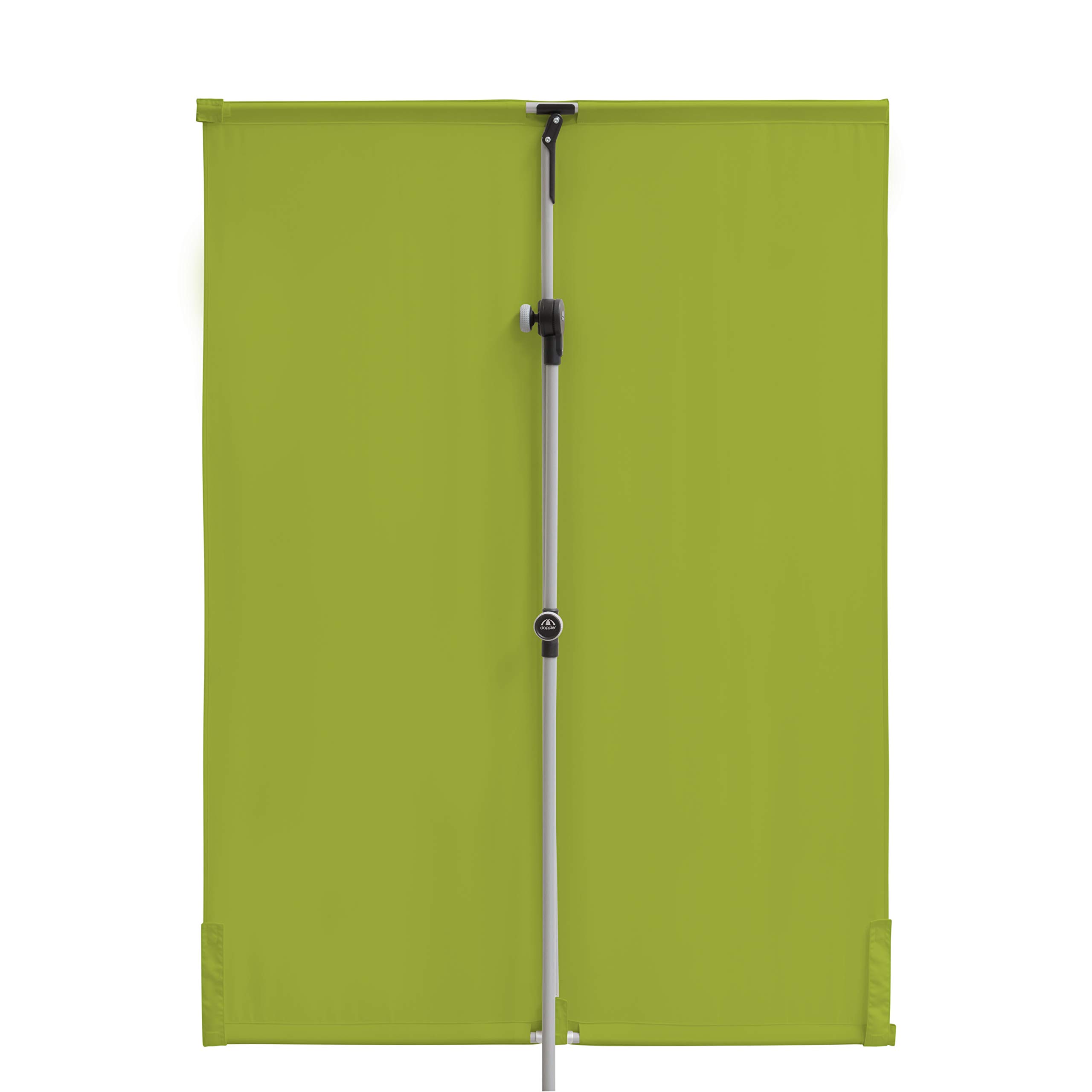 Doppler Parasol rectangular para balcón activo, ideal para el balcón, 180 x 130 cm, verde, 180x130