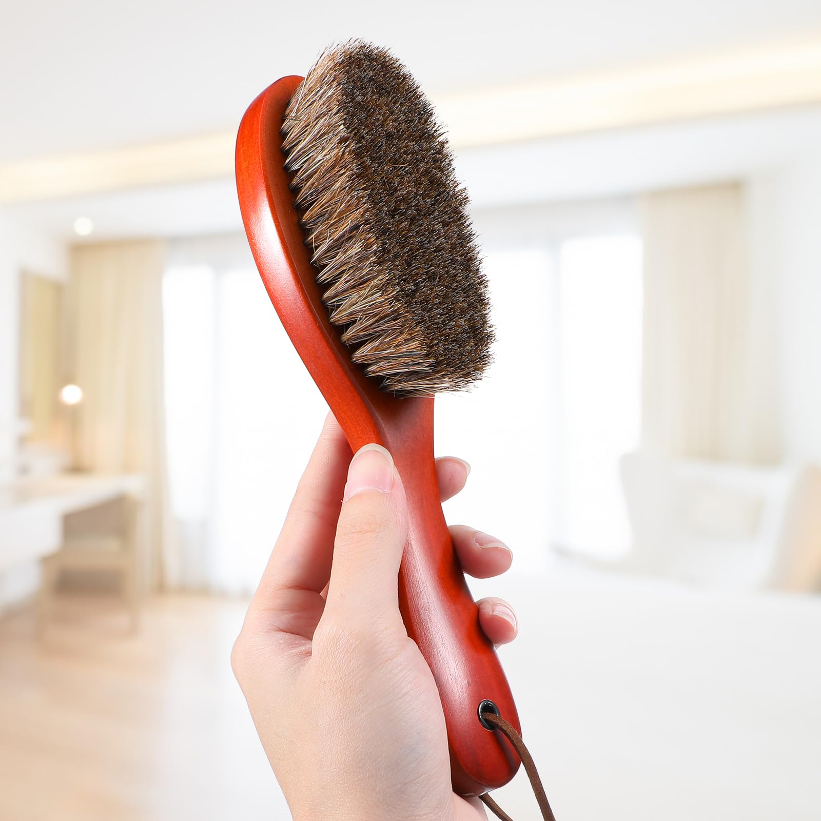 Spazzola Per Tessuti In Pelo Naturale - Rimuove Peli E Pelucchi Da Vestiti E Divani - Foto 7