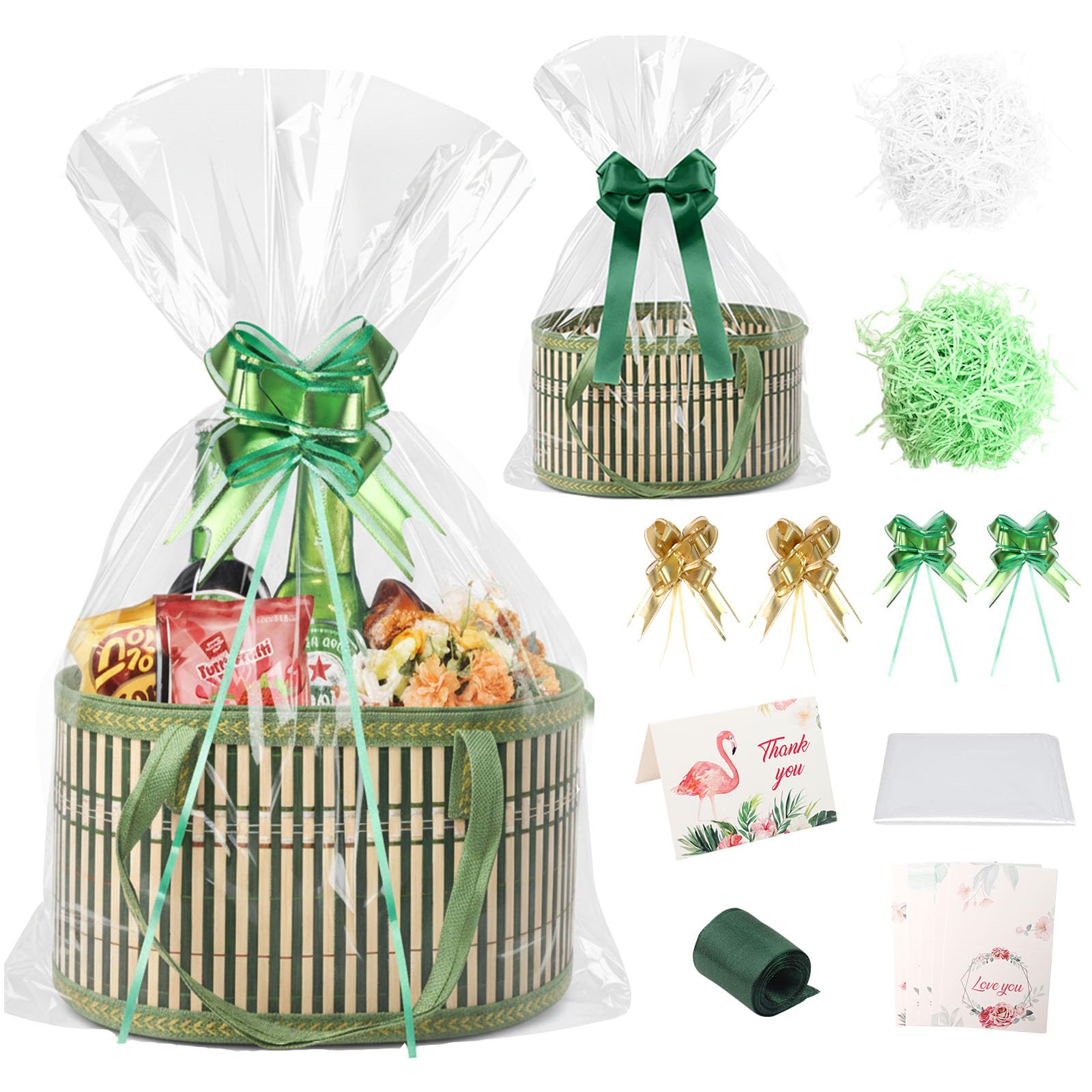 Geschenkkorb Leer 2 Stück 30×20×20 cm Faltbarer Präsentkorb