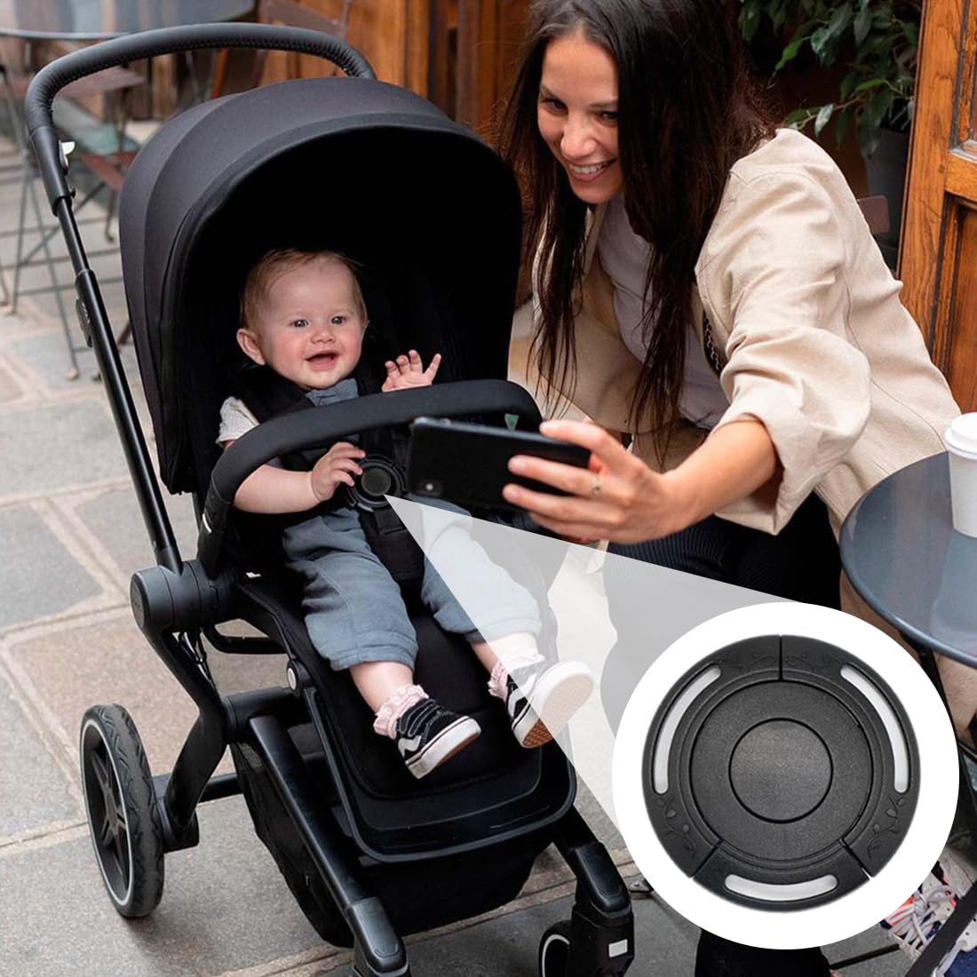 JEYORZY 1 Pcs Cinghia di Sicurezza in Plastica con Fibbie per Passeggino,Imbracatura di Sicurezza a 5 punti,Clip da 27 mm Cinture Passeggino Universali,Seggiolone Cintura Imbracatura,(Nessuna Cinghia)