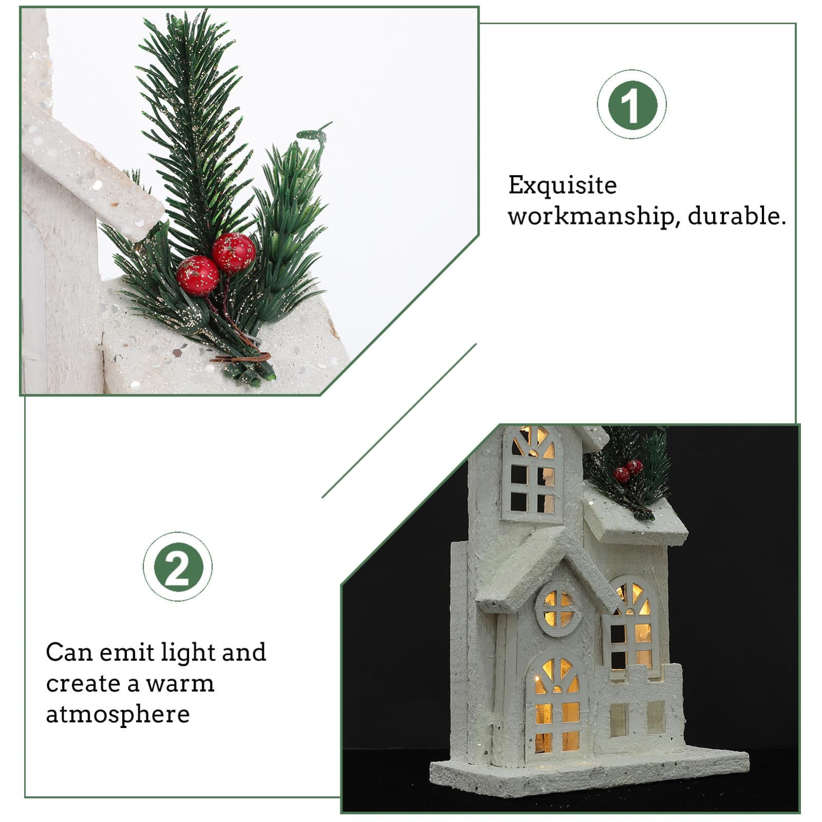 Ipetboom Decorazione Natalizia Casa Luminosa in Forma di Ornamentale per Vetrine e Interni Addobbo Festivo per Soggiorno e Ufficio Decorazione da per Atmosfera Natalizia