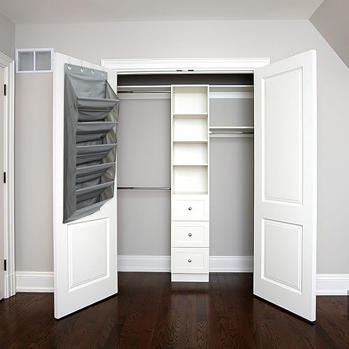 Miniatura 2 de Cabilock Organizador colgante de zapatos, bolsa organizadora de zapatos plegable sobre la puerta, zapatero para puerta de armario, ahorro de