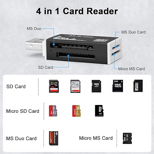 Miniatura 24 de USB C Micro SD Card Reader (Pack of 2 Pcs), BorlterClamp Type C OTG TF Memory Card Reader Compatible with Laptop, MacBook, Tablet, Smartphone